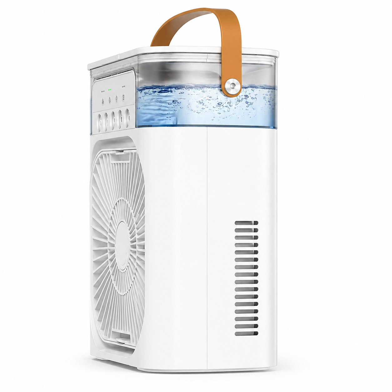 BuiBee Mini Air Cooler Fan — 4-in-1 Personal Cooler with Mist Spray, 7-Color LED Light & Aroma Diffuser | 600ml Tank | USB Powered