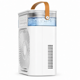 BuiBee Mini Air Cooler Fan — 4-in-1 Personal Cooler with Mist Spray, 7-Color LED Light & Aroma Diffuser | 600ml Tank | USB Powered