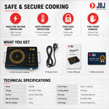 Infrared Cooktop 2200W with Multi-Purpose Cooking Surface