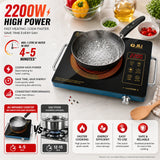 Infrared Cooktop 2200W with Multi-Purpose Cooking Surface