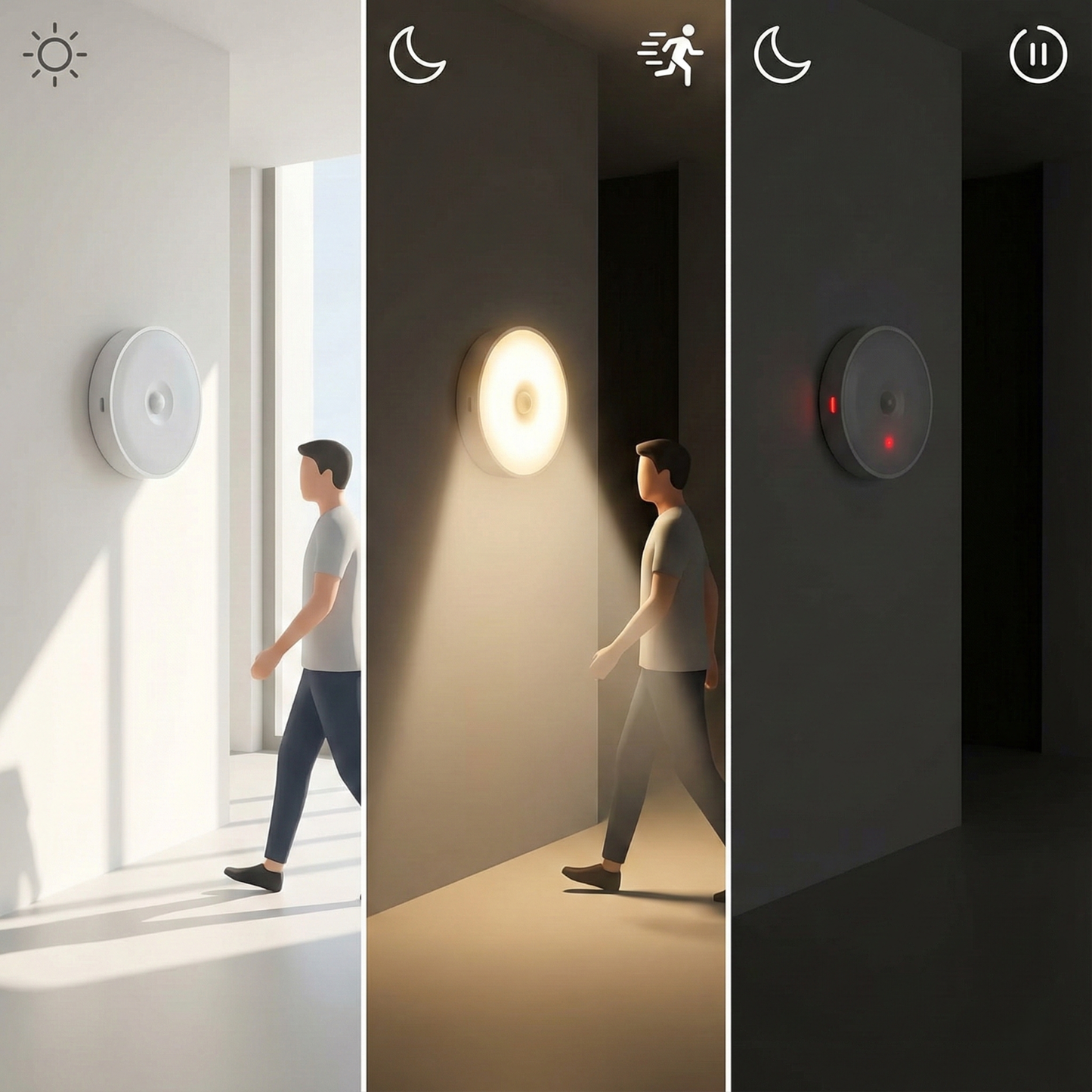 PIR Motion Sensor Night Light – Rechargeable & Magnetic (2 Pack)