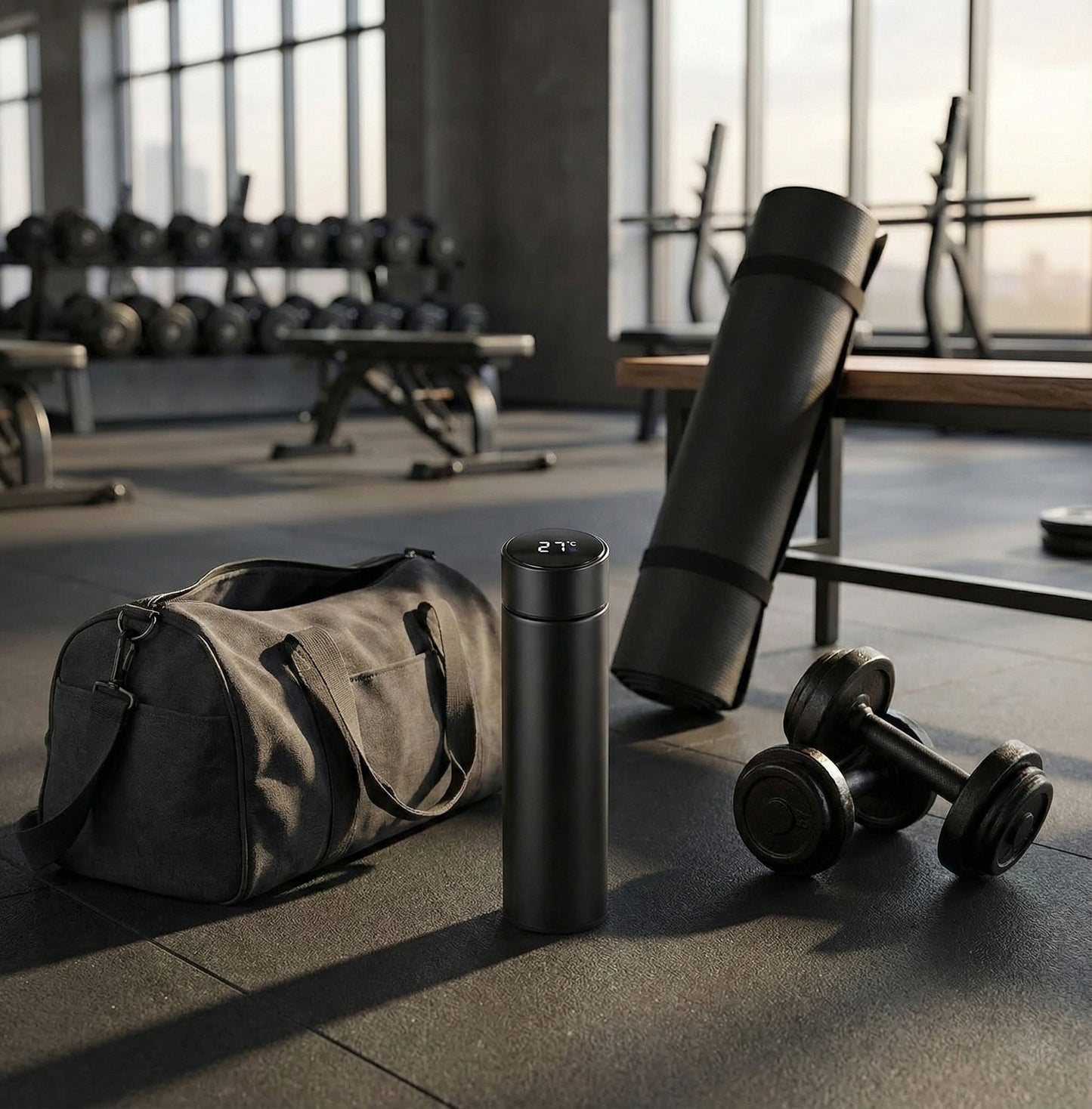 Smart Temperature Display Bottle – 500ml Vacuum Insulated Stainless Steel Bottle with LED Touch Display