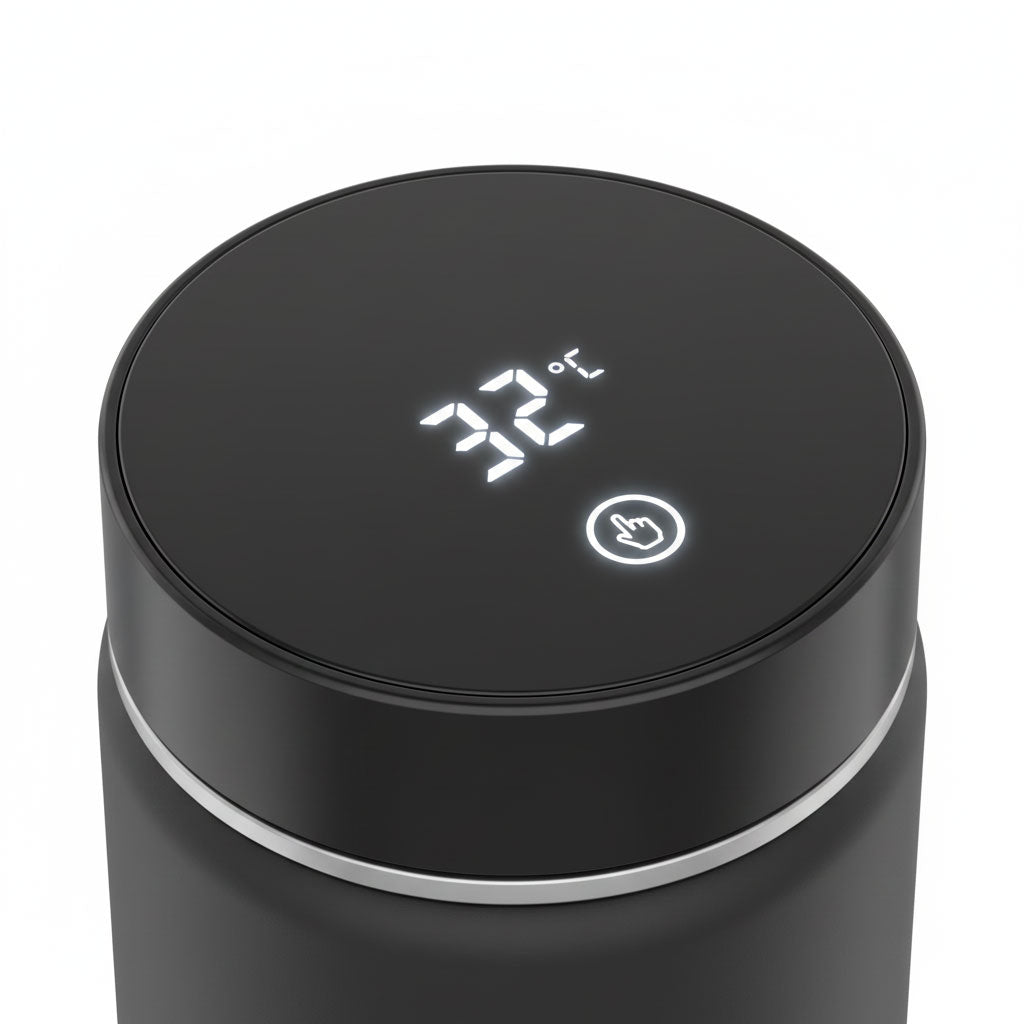 Smart Temperature Display Bottle – 500ml Vacuum Insulated Stainless Steel Bottle with LED Touch Display