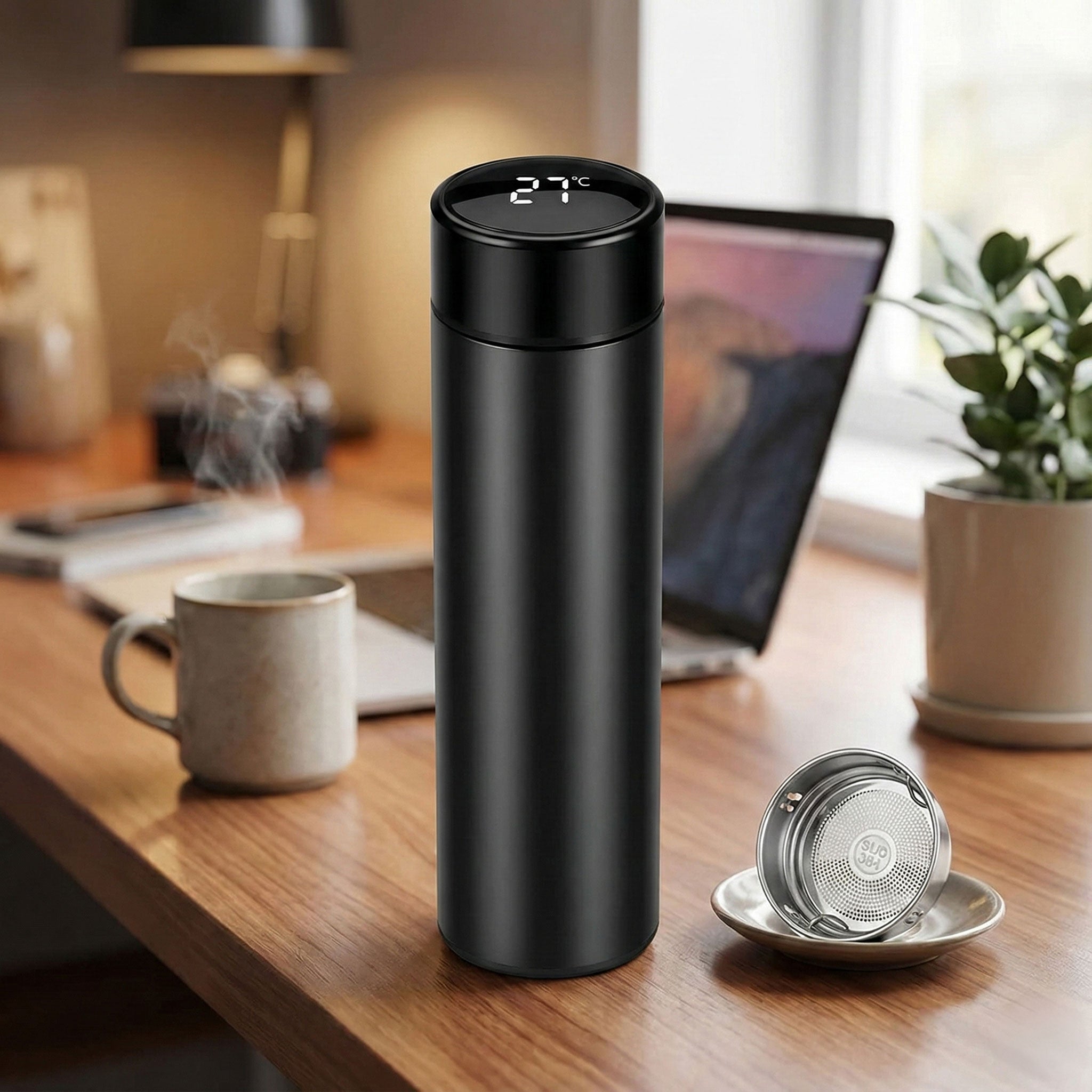 Smart Temperature Display Bottle – 500ml Vacuum Insulated Stainless Steel Bottle with LED Touch Display