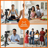 All-in-One Video Maker Kit with Tripod, Mic & LED Light – Smartphone Vlogging Setup