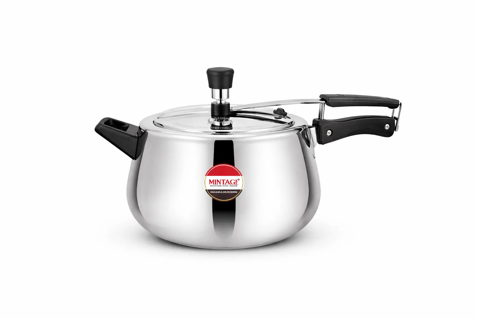 Mintage Triply Stainless Steel Pressure Cooker (Tulip Belly) – 304 Food Grade | Induction & Gas Compatible | Faster & Even Cooking